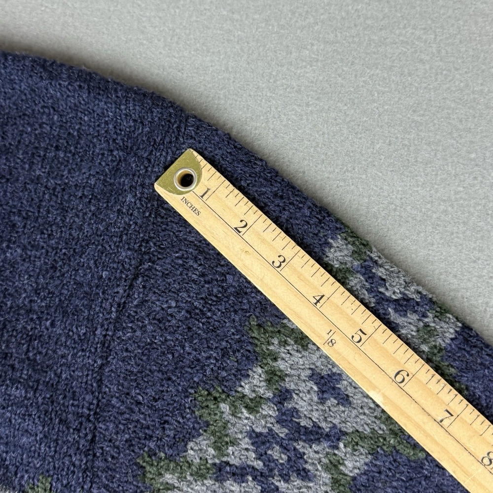 Vintage 90s Northern Elements Size XL Grandpa Sweater Cottagecore Cozy Navy - Picture 7 of 8